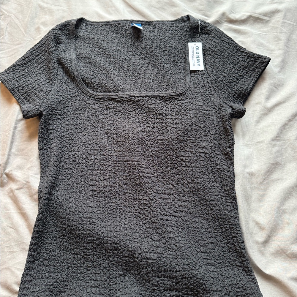 Old Navy Women's Black Square Neck Blouse
